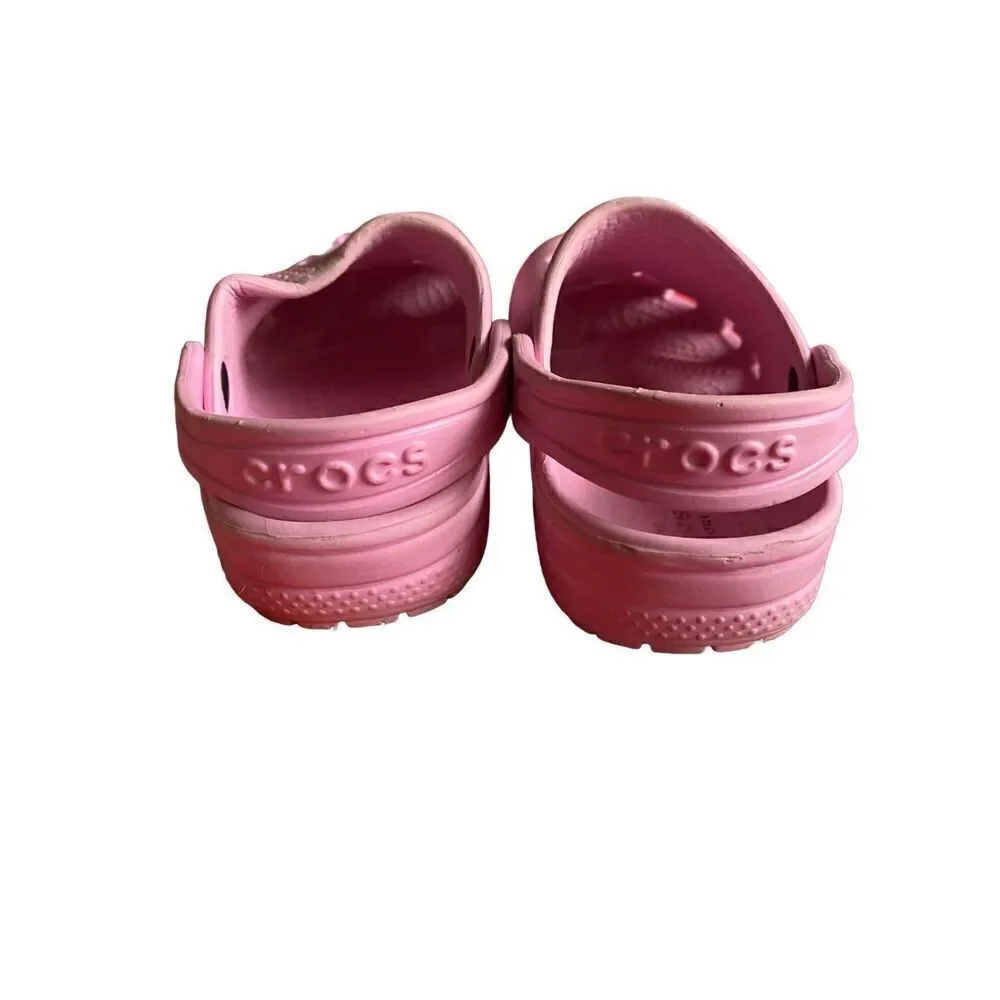 Crocs classic girls light baby, pink sandals/water shoe size 8 ￼